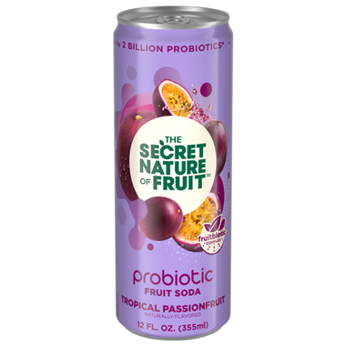 Dole Secret Nature of Fruit Probiotic Fruit Soda Tropical Passionfruit