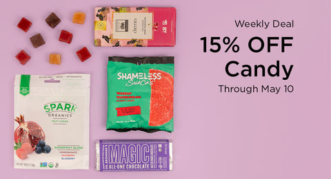 15% OFF Candy Through May 10th.