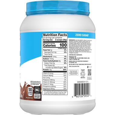 Muscle Milk Zero Protein Powder Chocolate