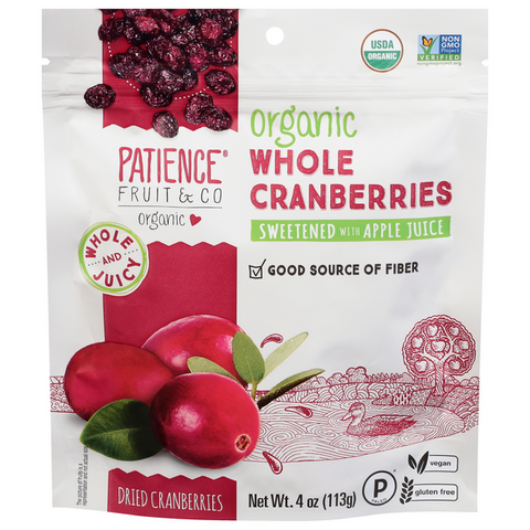 Patience Fruit & Co. Dried Organic Cranberries
