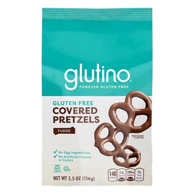 Glutino Pretzels, Gluten Free, Covered, Fudge