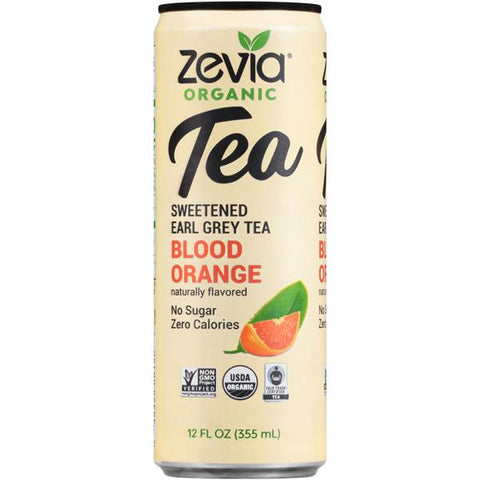 Zevia Organic Sweetened Earl Grey Tea, Blood Orange