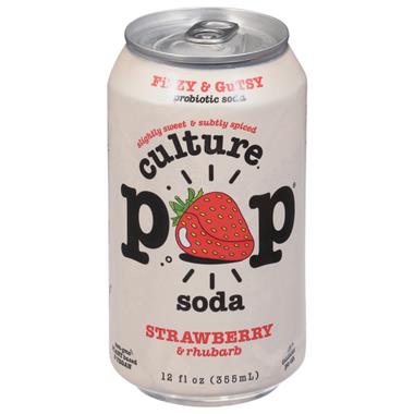 Culture Pop Probiotic Soda, Strawberry & Rhubarb