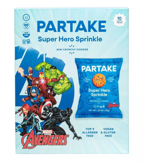 Partake Mini Super Hero Sprinkle Cookies Multipack