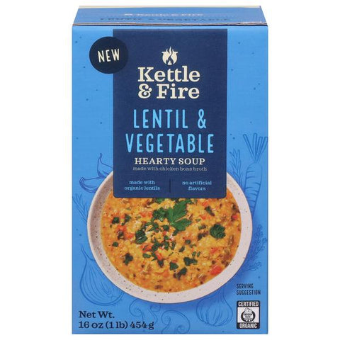 Kettle & Fire Hearty Soup, Lentil & Vegetable