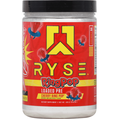 RYSE Ring Pop Loaded Pre-Workout Cherry Ring Pop