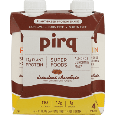 Pirq Protein Shake, Decadent Chocolate, Plant-Based
