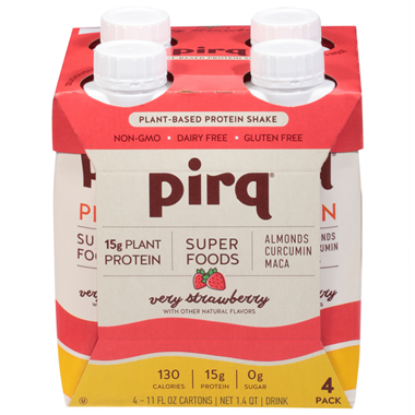Pirq Protein Shake, Strawberry, Plant-Based