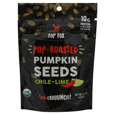 Top Fox Pop Roasted Pumpkin Seeds, Chile-Lime
