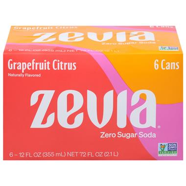Zevia Zero Calorie Grapefruit Citrus Soda