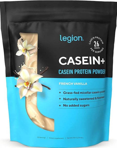 Legion Casein+ Vanilla Pure Micellar Casein Protein Powder