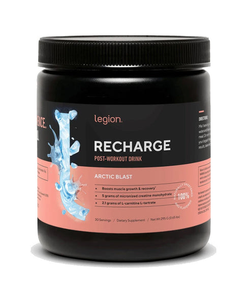 Legion Athletics Recharge - Post Workout Supplement with Creatine Monohydrate Powder, Arctic Blast, 30 Servings