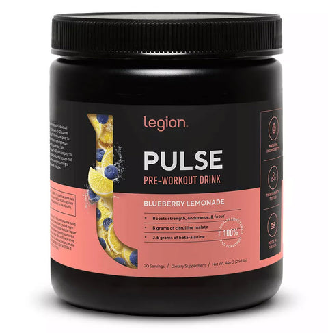 Legion, Pulse Pre-Workout with Caffeine, Blue Lemonade, 20 Servings