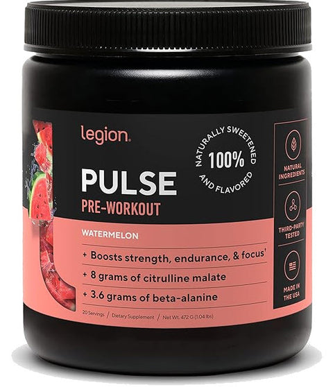 Legion, Pulse Pre-Workout with Caffeine, Watermelon, 20 Servings