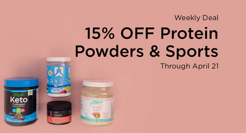 10% OFF Protein Powders & Sports Supplements through April 21st