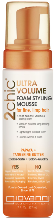 Giovanni 2 Chic Ultra Volume, Foam Styling Mousse