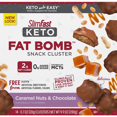SlimFast Keto Fat Bomb Caramel Nut Clusters