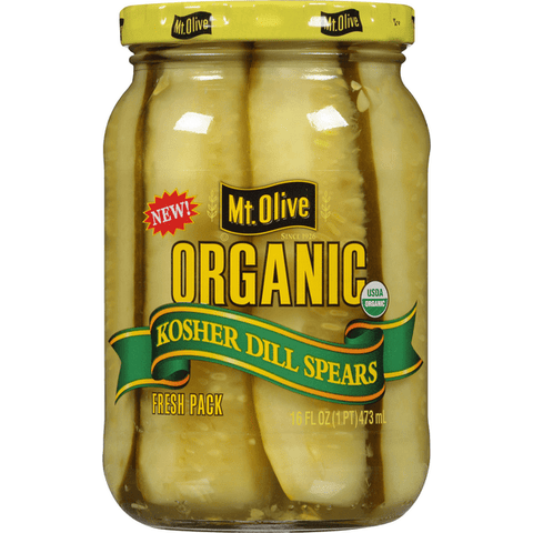 Mt. Olive Organic Kosher Dill Pickle Spears - 16 Ounce