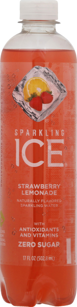 Sparkling Ice Lemonade Strawberry Lemonade Sparkling Water - 17 Ounce