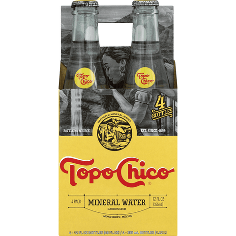 Topo Chico Mineral Water 4 Count - 12 Ounce