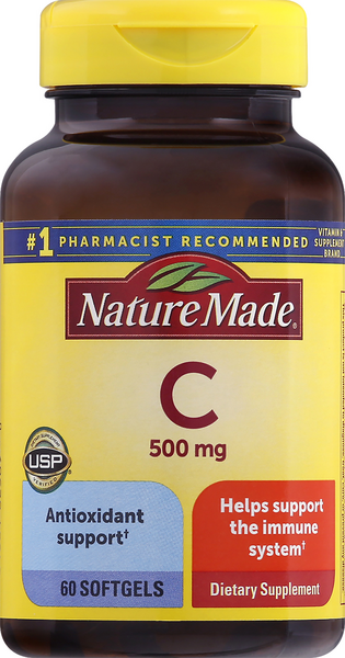 Nature Made Vitamin C 500mg Softgels - 60 Count