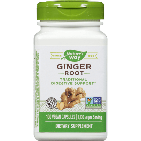 Nature's Way Ginger Root 550mg Capsules - 100 Count