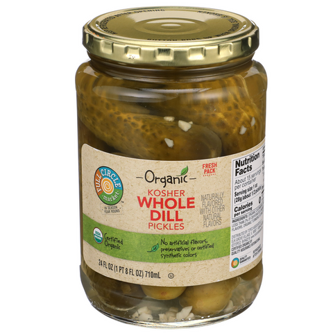 Full Circle Organic Whole Dill Pickles - 24 Ounce