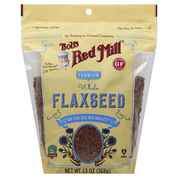 Bob's Red Mill Resealable Organic Whole Golden Flaxseed, 13 Ounce (Pack of  1)