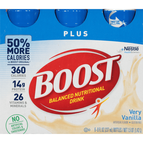 Boost Plus Very Vanilla Complete Nutrition Drink 6Pk - 8 Ounce