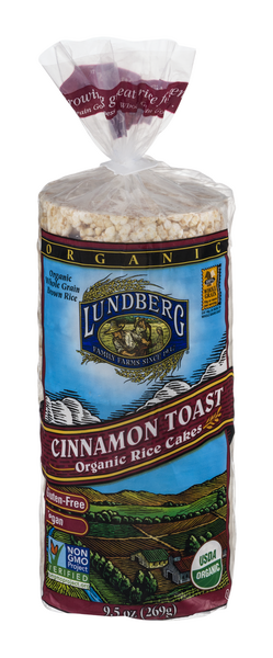 Lundberg Cinnamon Toast Organic Rice Cakes - 9.5 Ounce