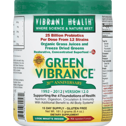 Vibrant Health Green Vibrance - 6.4 Ounce
