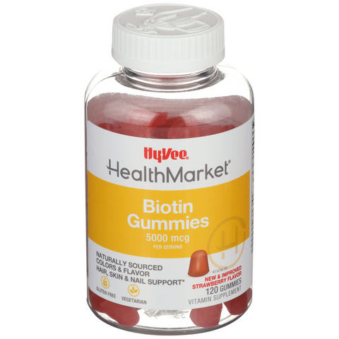 Hy-Vee HealthMarket Biotin Gummies 5000mcg - 120 Count