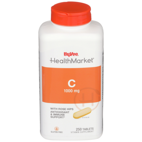 Hy-Vee HealthMarket C-1000 with Rose Hips Dietary Supplement Caplets - 250 Count