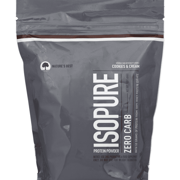 Nature's Best Isopure Zero Carb Whey Protein Isolate, Cookies & Cream - 1 lb pouch