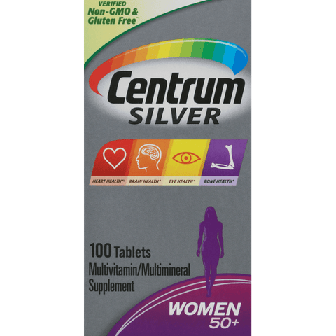 Centrum Silver Women 50+ Multivitamin/Multimineral, Tablets - 100 Count