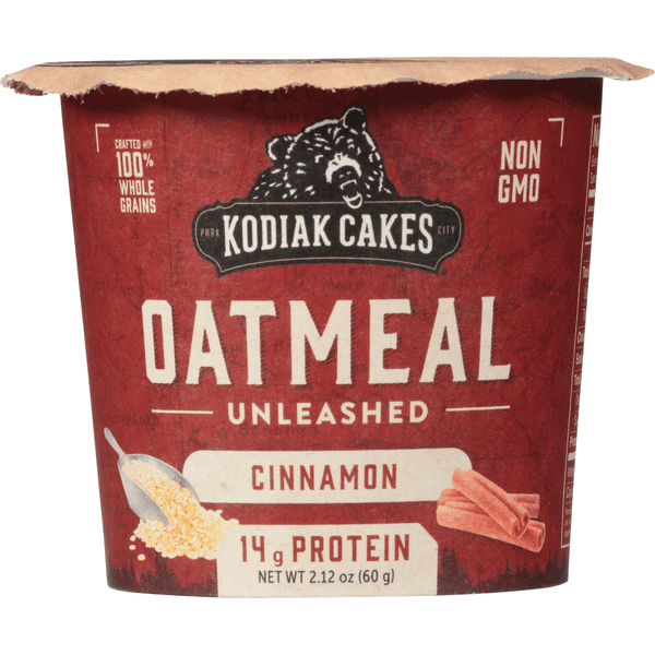 Kodiak Cakes Unleashed Oatmeal, Cinnamon - 2.12 oz