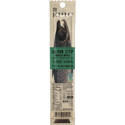 Epic Salmon Fillet Smoked Maple Strip - 0.8 Ounce
