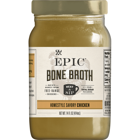 EPIC Savory Chicken Bone Broth - 14 Ounce