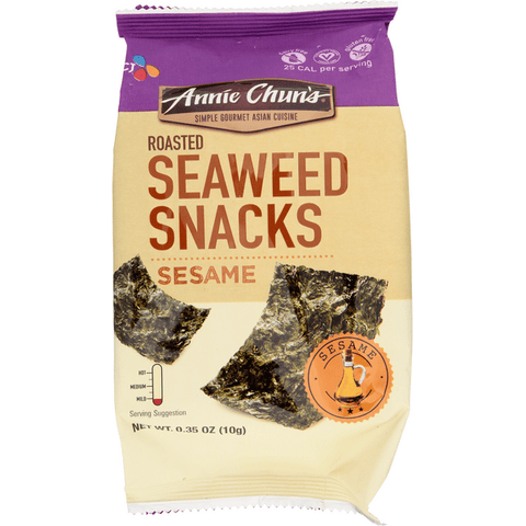 Annie Chun's Seaweed Snacks, Sesame, Roasted - 0.35 Ounce