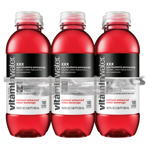 Glaceau Vitaminwater XXX Acai-Blueberry-Pomegranate 6 Pack - 16.9 Ounce