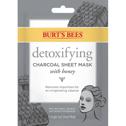 Burt's Bees Detoxifying Charcoal Sheet Mask with Honey - 0.33 Ounce