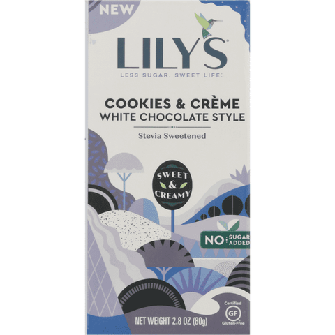 Lily's White Chocolate Style, Cookies & Creme - 2.8 Ounce