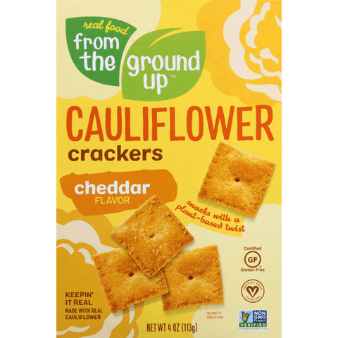 From The Ground Up Cauliflower Cheddar Crackers - 4  OZ