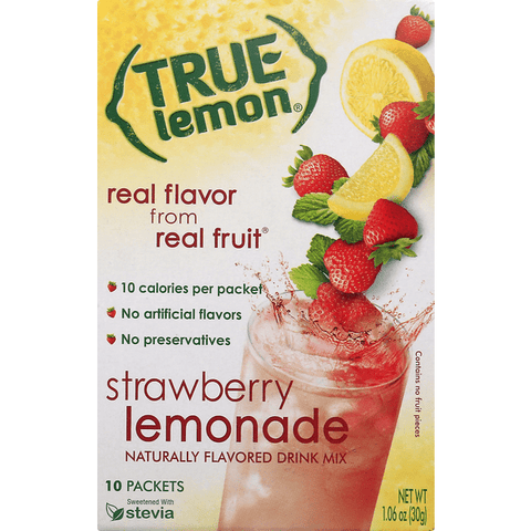 True Lemon Lemonade Drink Mix Strawberry 10 Count - 1.06 Ounce