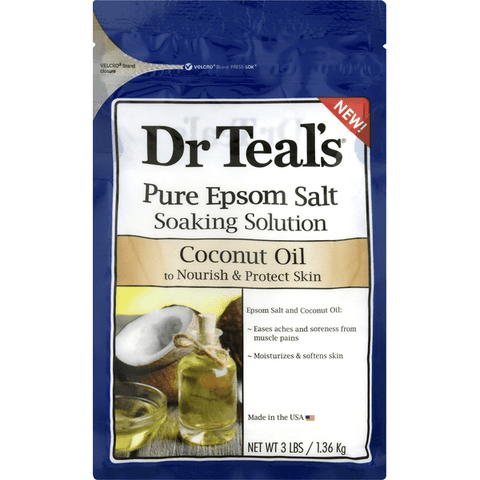 Dr Teal's Coconut Oil Pure Epsom Salt Soak - 3 Pounds