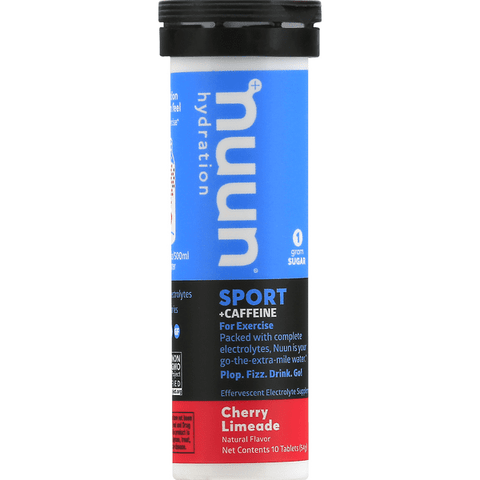 Nuun Sport + Caffeine Cherry Limeade Effervescent Electrolyte - 10 Count
