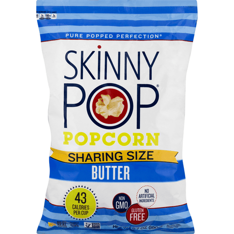 Skinny Pop Popcorn Butter Sharing Size - 6.7 Ounce