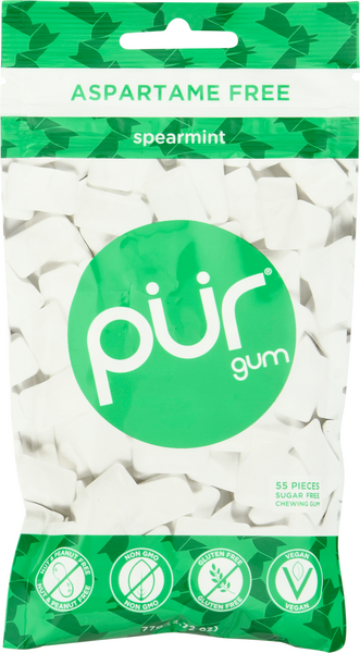 PUR Gum Spearmint, Sugar Free, 55 Pieces - 2.72 Ounce