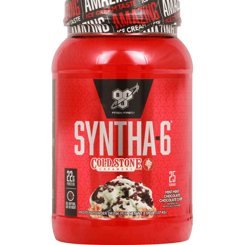 BSM Syntha-6 Coldstone Mint Mint Chocolate Chocolate Chip Protein Powder - 2.59 Ounce