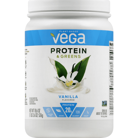 Vega Protein & Greens Vanilla Flavor Drink Mix - 18.6 Ounce